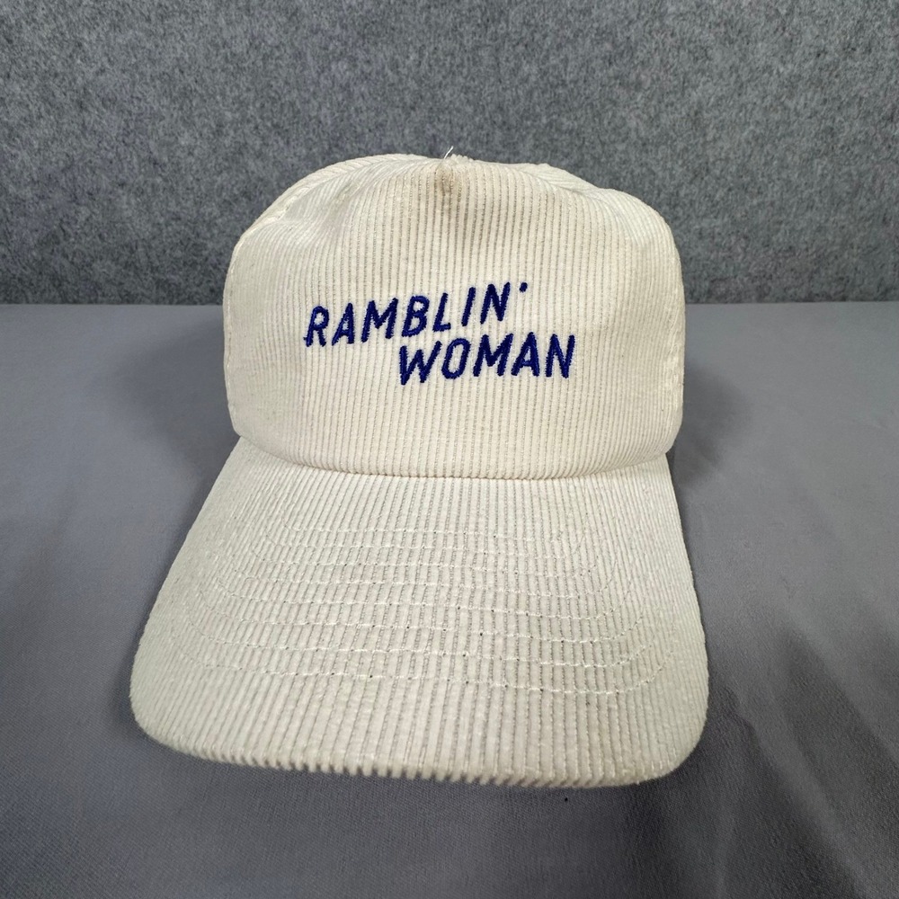 Seager Ramblin' Woman Hat Womens OS White Corduroy Snapback Trucker Cap